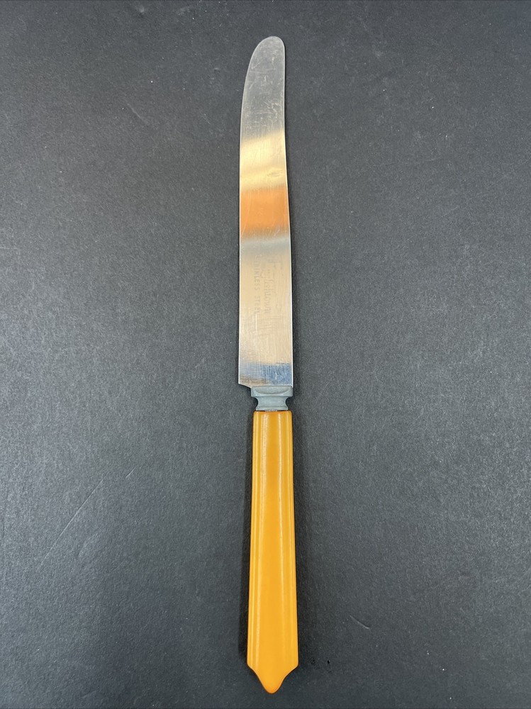 Vintage Englishtown Stainless Steel Dinner Knife Silverware Bakelite