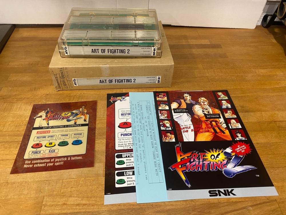 Mvs Neo Geo Art Of Fighting 2 English Marquee and Artset Same Serial 36991