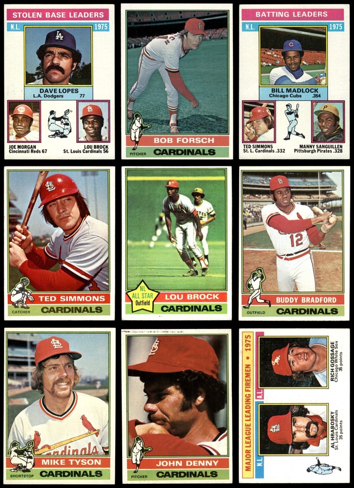 1976 Topps Cardinals Near Team Set w/Traded 5 - EX 5543520 (25 / 29 cards)