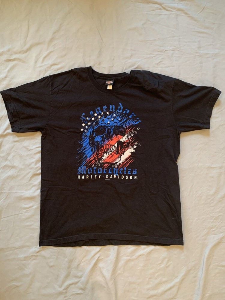 Harley Davidson Akron Ohio Short Sleeve T Shirt Men’s Size 2XL Black