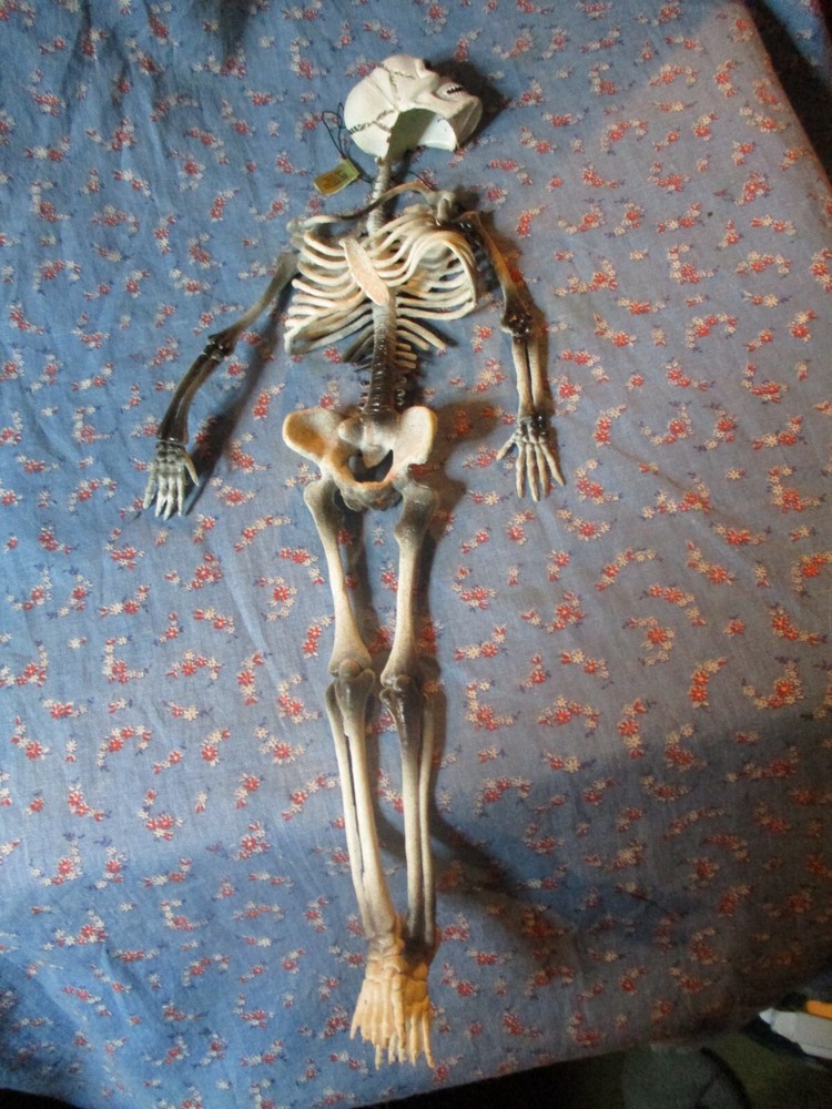 c. (1097)  Vintage NOS Russ Berrie Rubber Skeleton Dangly  13