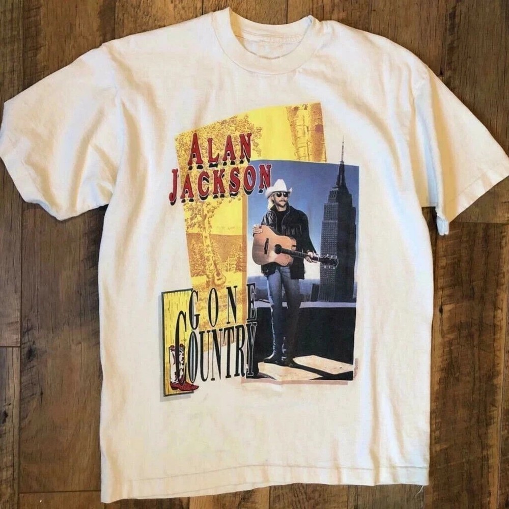 Vintage Alan Jackson Singer Country Music White S to 5XL Tee Shirt VK182