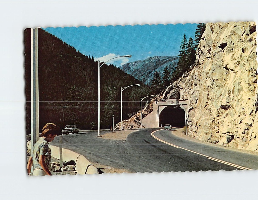 Postcard China Bar Tunnel in the Fraser Canyon British Columbia Canada