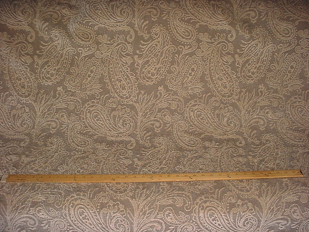 2-7/8Y Kravet 25192 Cream Driftwood Floral Paisley Chenille Upholstery Fabric