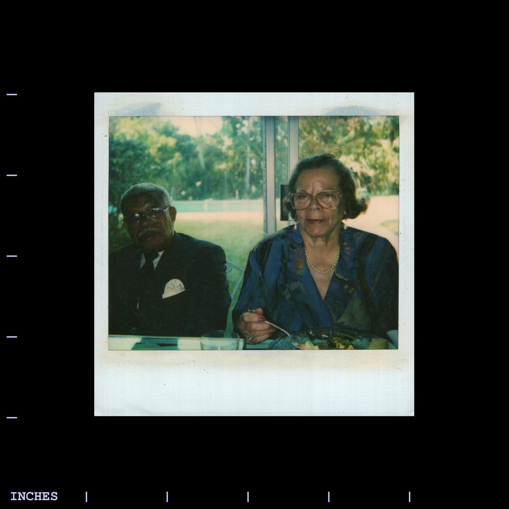 Old Polaroid Photo BLACK AFRICAN AMERICAN MAN WOMAN COUPLE