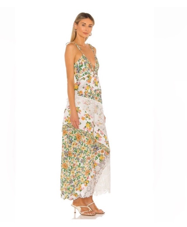 NWT FOR LOVE AND LEMONS THE ROSALYN MAXI FLORAL LACE DRESS SIZE XL