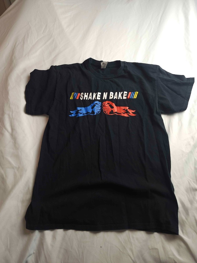 Talladega Nights Ricky Bobby Shake N Bake Shirt Medium Black Short Sleeves