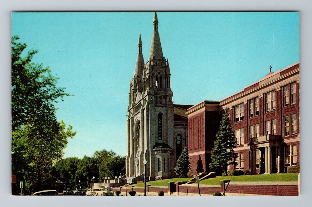 Sioux Falls SD-South Dakota, St Joseph Cathedral, Religion, Vintage Postcard