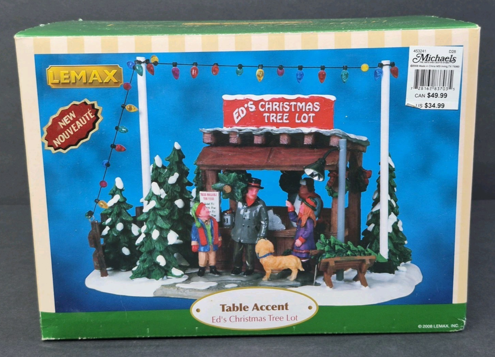 LEMAX Village Collection Table Accent Ed's Christmas Tree Lot-image