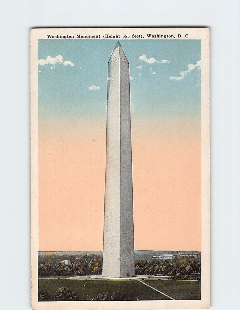 Postcard Washington Monument Washington DC USA