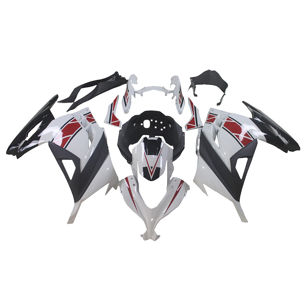 ABS Plastic White Fairing Kit for Kawasaki Ninja 300 2013-2017 EX300R Bodywork