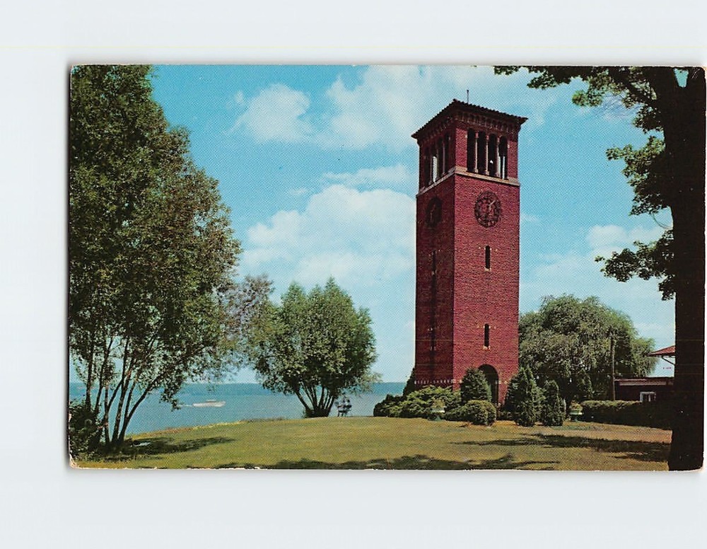 Postcard Miller Bell Tower Lake Chautauqua Chautauqua New York USA