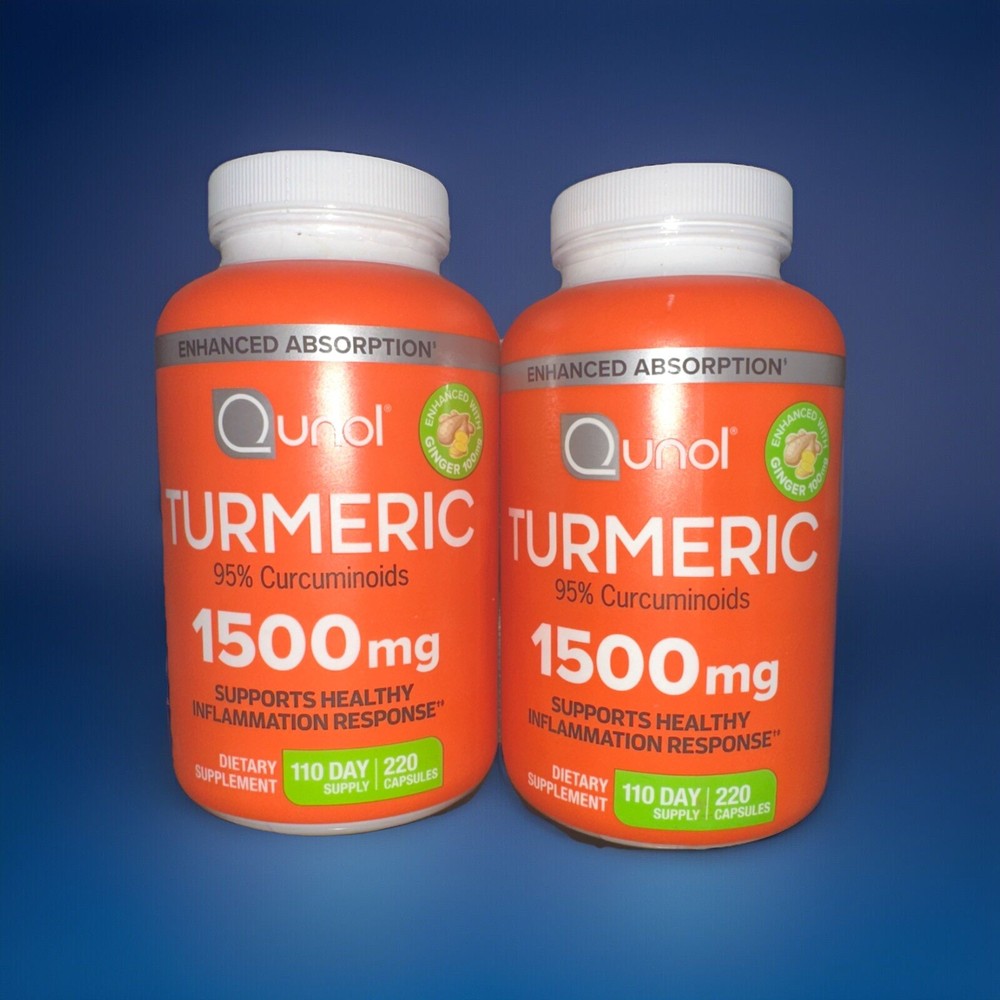 Qunol Turmeric 1,500 mg., 220 Capsules- Lot Of 2