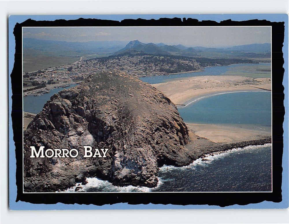 Postcard Morro rock At Morro Bay California