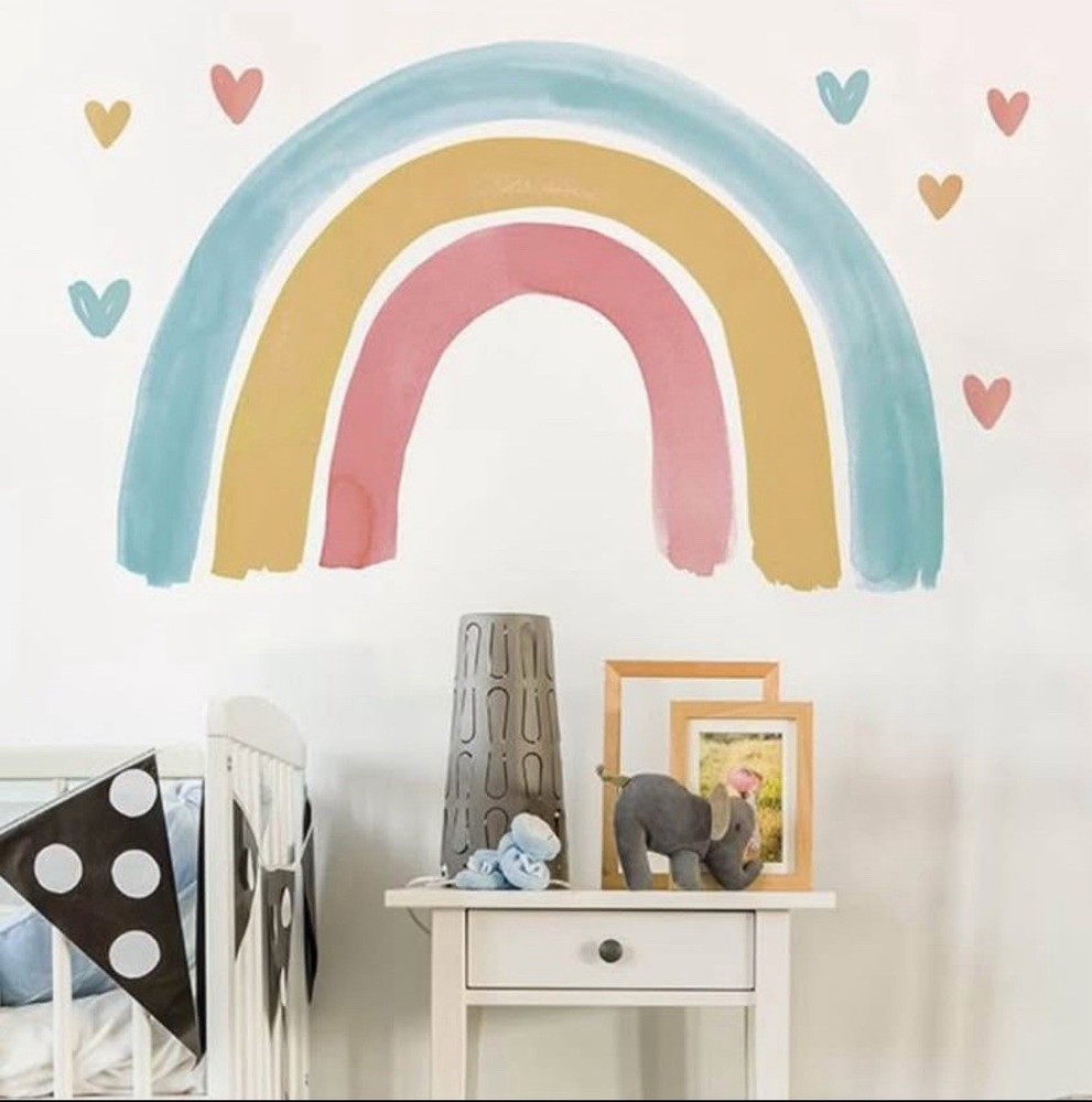Wall Pops The Luckiest Day Rainbow Wall Decal Peel Stick Move Reusable