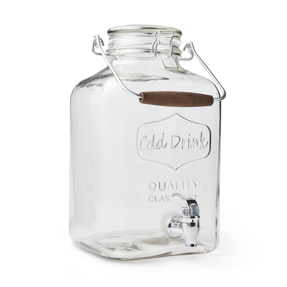 Better Homes & Gardens Glass 2-Gallon Beverage Dispenser with Glass Clamp Lid