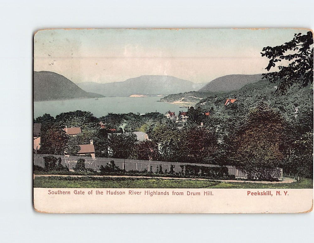 Postcard Southern Gate Of Hudson River Highlands From Drum Hill Peekskill NY