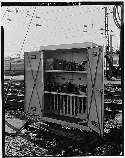 Stamford Connecticut 1900s New Haven Yard Railroad Wayside Cabinet Relay