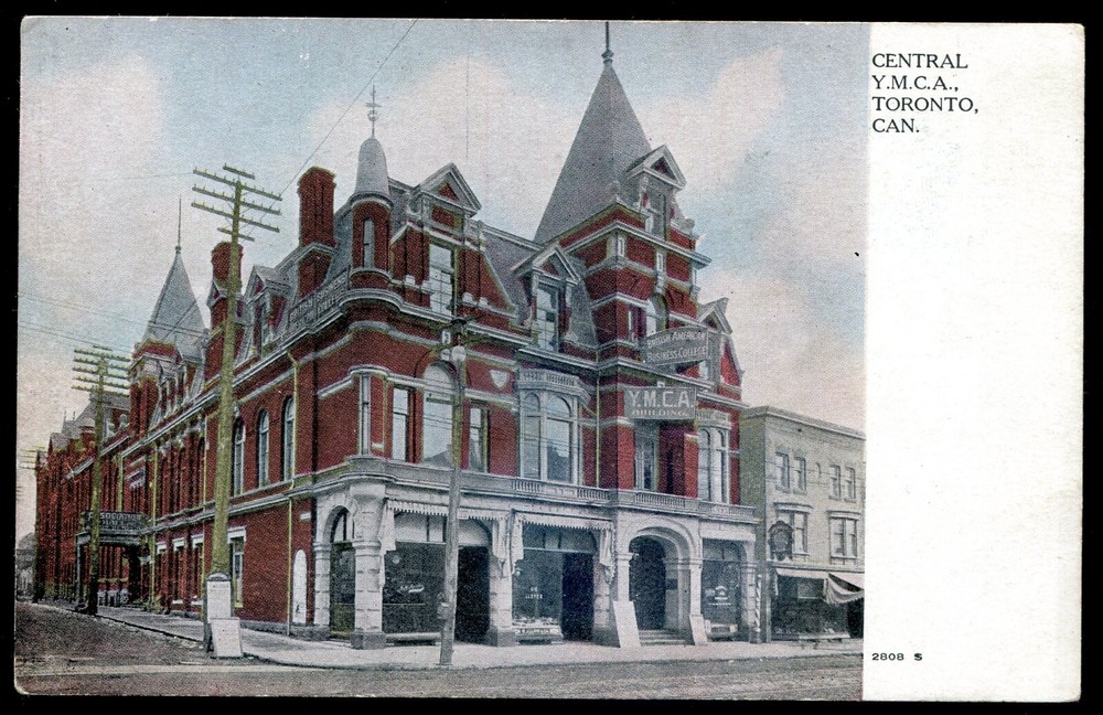 TORONTO Ontario Postcard 1910s Street View Central YMCA Building