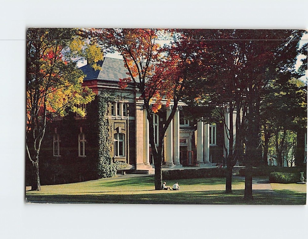 Postcard Coram Library Bates College Lewiston Maine USA