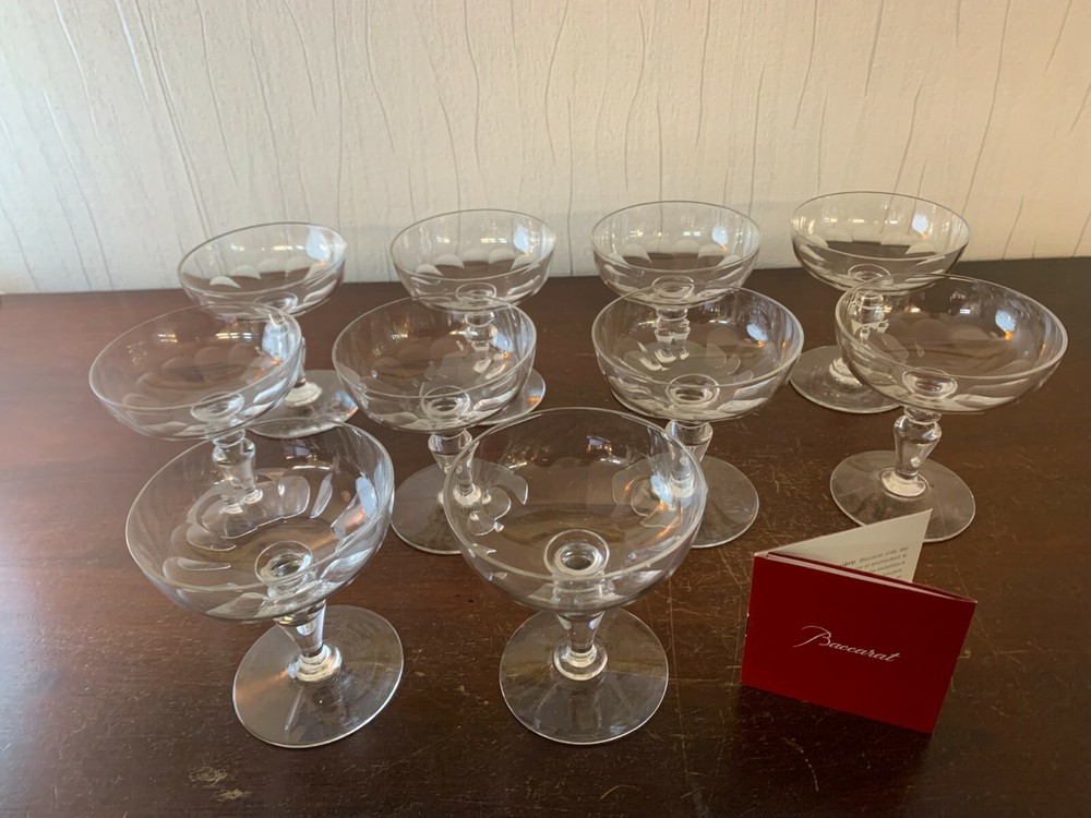 11 Crystal Champagne Glasses by Baccarat (Price per Unit)