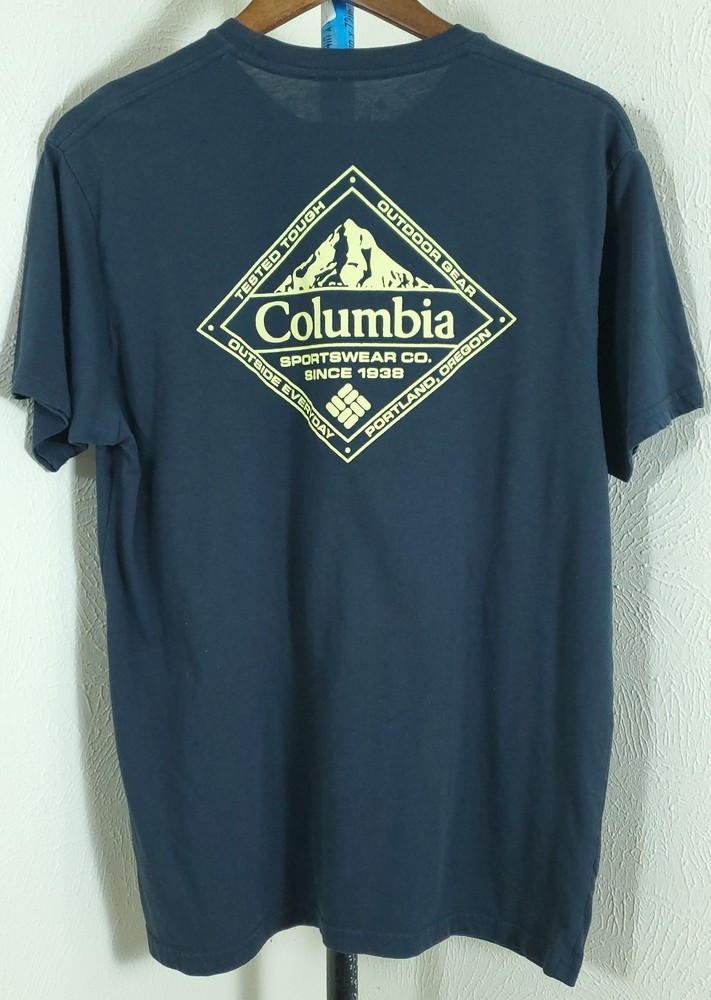 Columbia Men's T-Shirt Black Short Sleeve Size Large