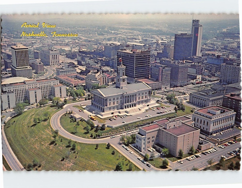 Postcard Aerial View Nashville Tennessee USA