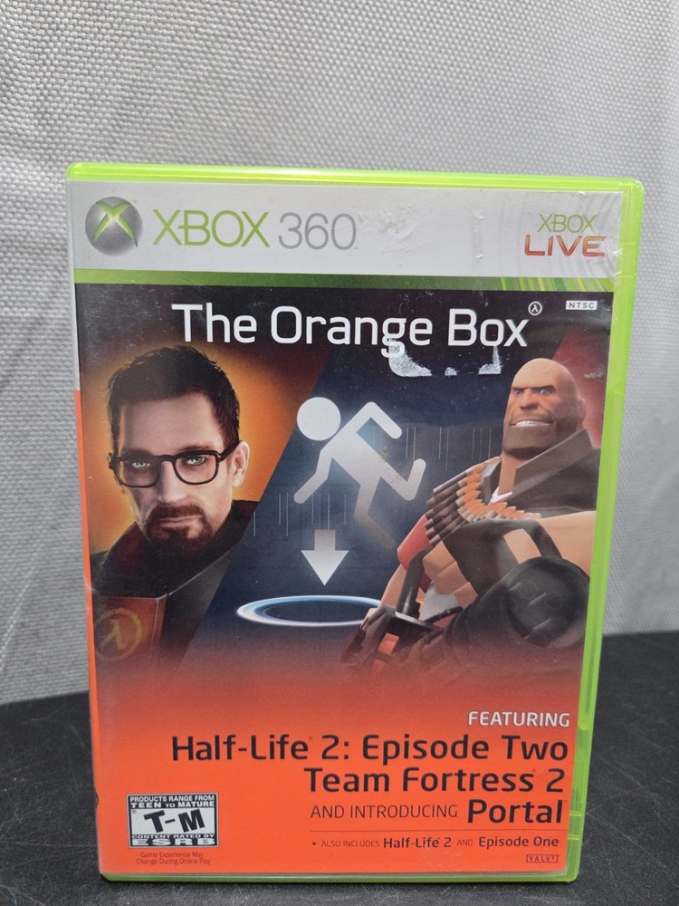 The Orange Box (Half Life 2, TF2, Portal 2) Xbox 360, CIB Tested Works!