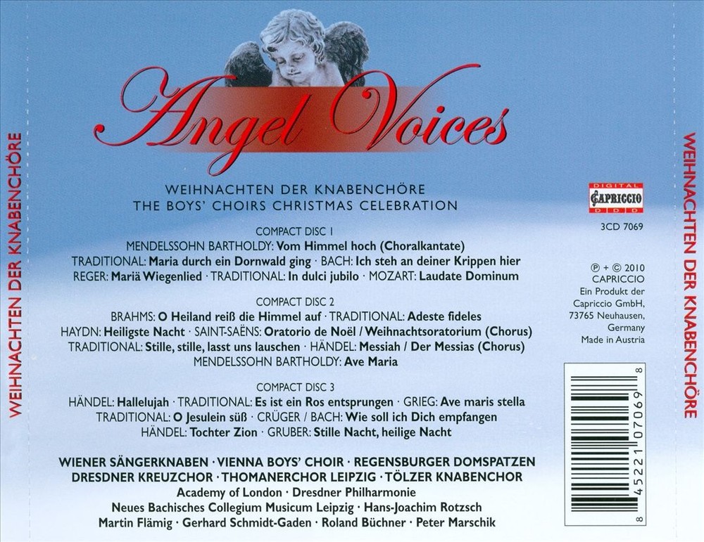 Angel Voices Boys Choir Christmas Celebration CD