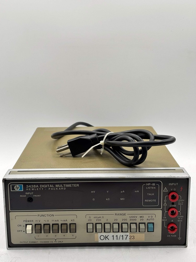 Hewlett Packard HP 3438A Digital Multimeter Tested (FREE SHIPPING)