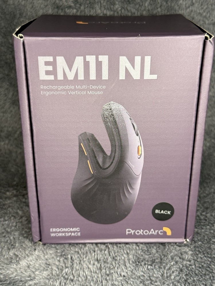 ProtoArc EM11 Wireless Vertical Mouse 2.4G Bluetooth Ergonomic New Open Box Free Shipping