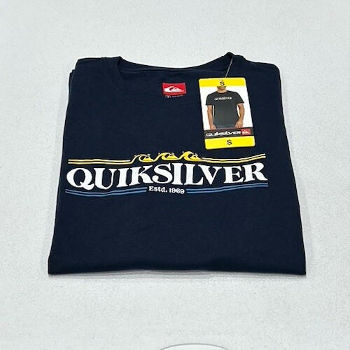 Quiksilver Men's Crewneck Short Sleeve Graphic T-Shirt, Dark Blue, Size S