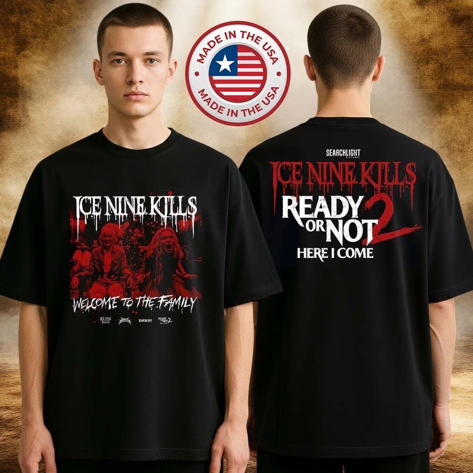 Ice Nine Kills X Ready or Not 2 Collab Welcome To The Family T-Shirt