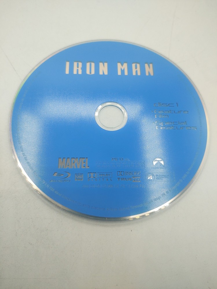 Iron Man (Blu ray, 2008) DISC 1 ONLY