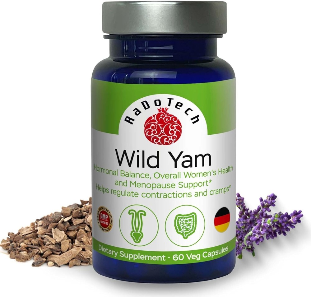 60 Capsules Wild Yam Supplements for Women - Alleviate Discomfort Naturally