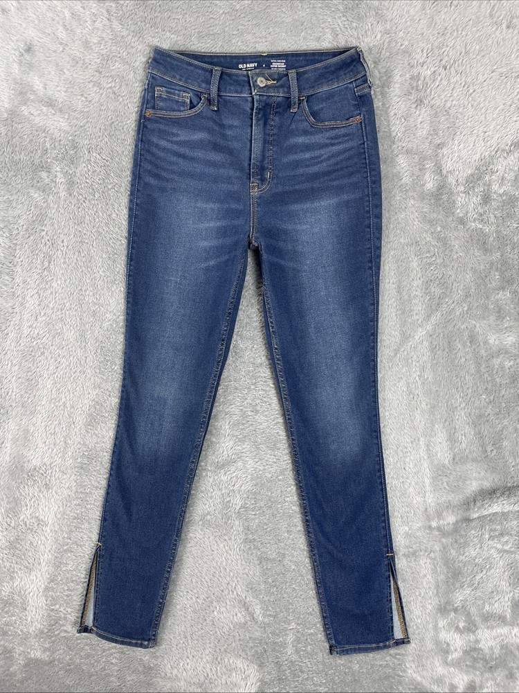 Old Navy Jeans Women's 4 Rockstar Super Skinny Extra High Rise 360 Stretch Slits