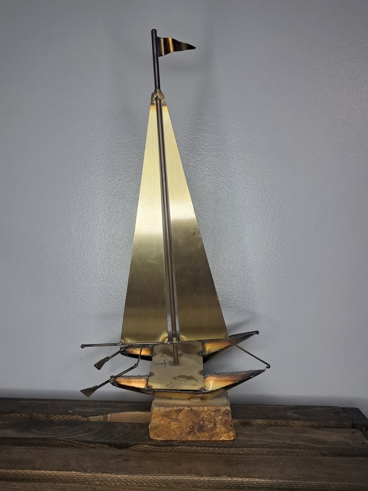 Hand Made Metal Sailboat
