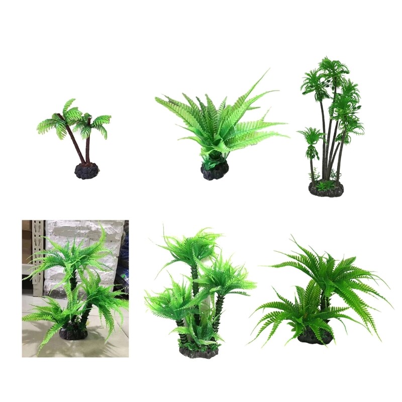 Coconuts Tree Simulation Aquarium Small Size Water Plant Fish