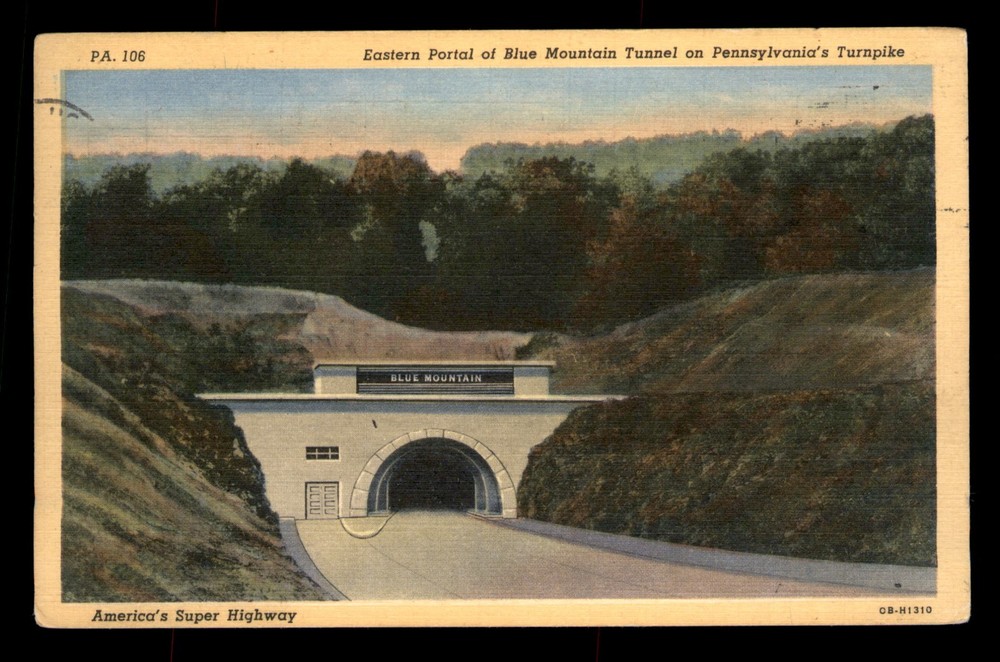 Eastern Portal Of Blue Mountain Tunnel On Pennsylvania's Turnpike Postcard