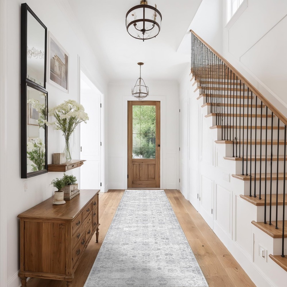 Hallway Runner Rug 2x12 Washable Area Rugs, Vintage Floral Rug Soft Non Slip ...