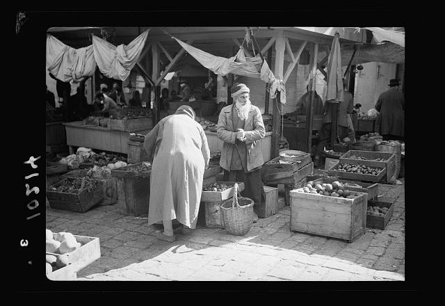 Photo:Mea Shearim Jerusalem Palestine 1930s Jewish Market Vegetable Stalls