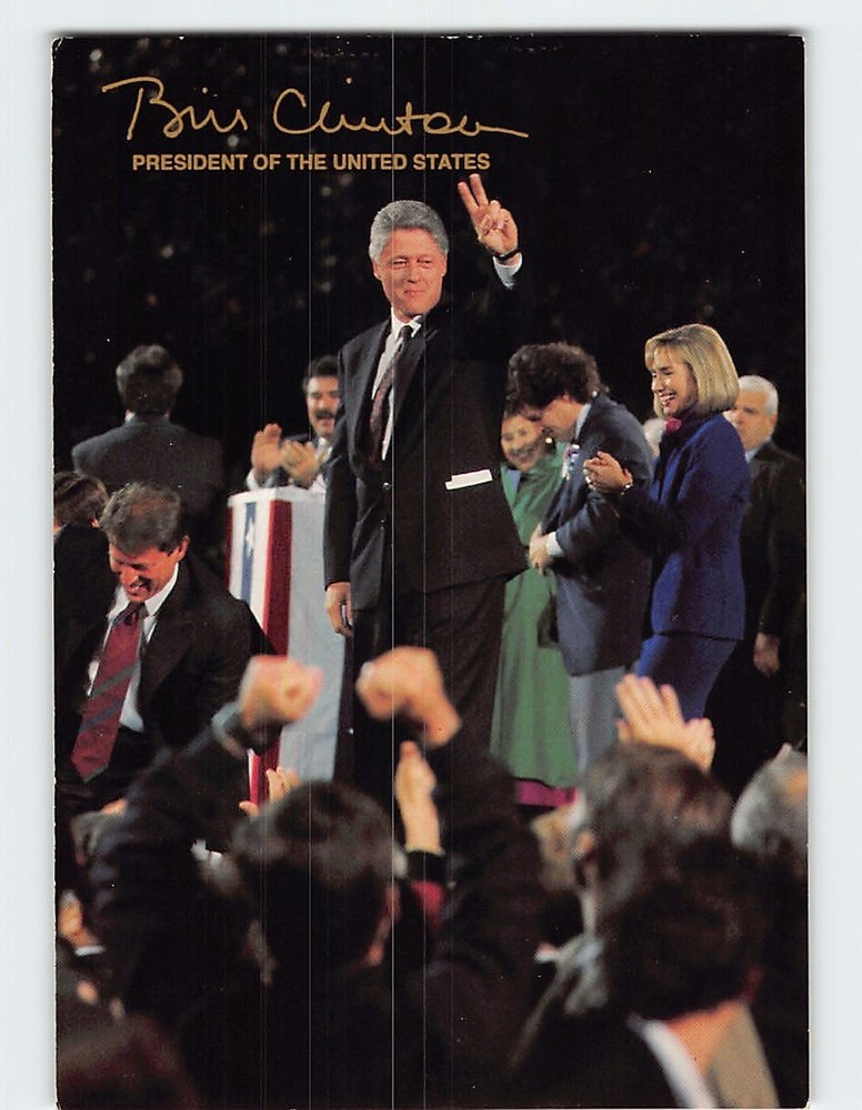 Postcard President Bill Clinton in Little Rock Arkansas USA