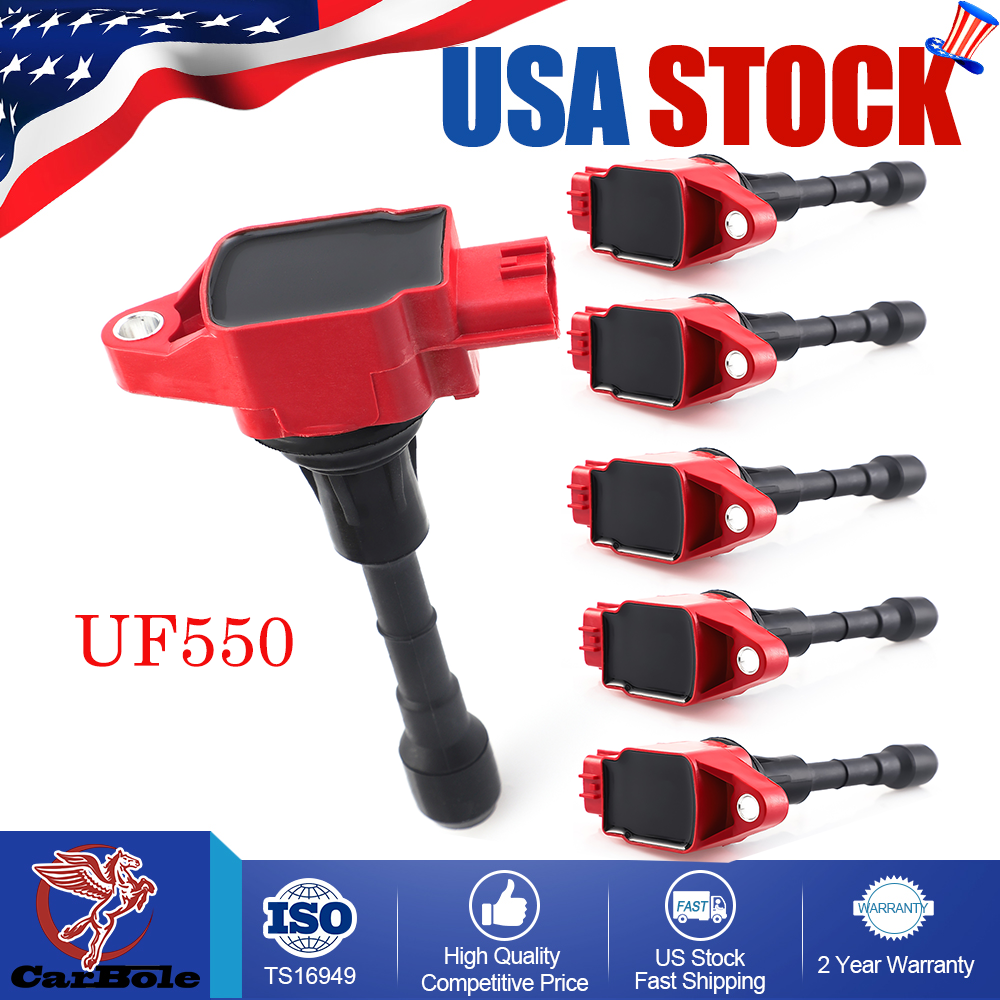 6Pack Ignition Coils For Nissan Pathfinder Infiniti Maxima 2.5L I4 3.5L V6 UF550