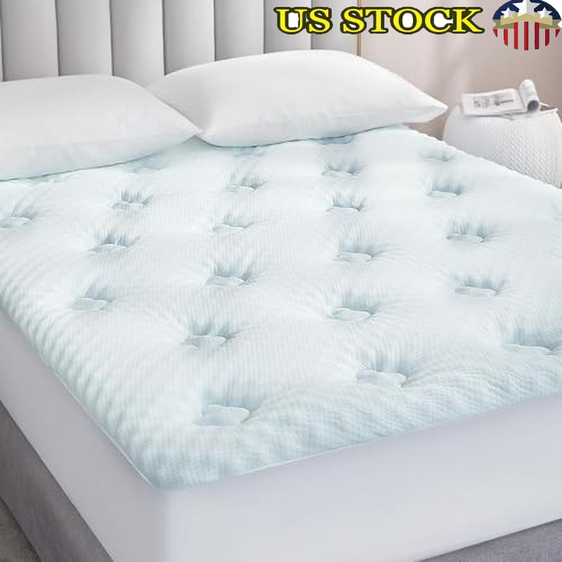 Memory Foam Mattress Topper Cooling Breathable Deep Pocket King Size Topper New