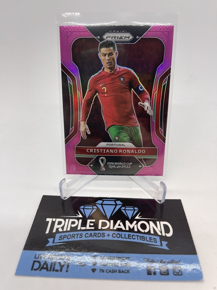 2022 Panini World Cup Prizm Cristiano Ronaldo Pink SP  #175 Portugal