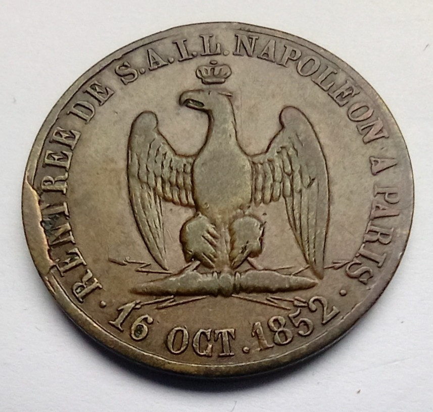 Abd El-Kader Release 1852 Napoleon Iii French Historical Token / Medal