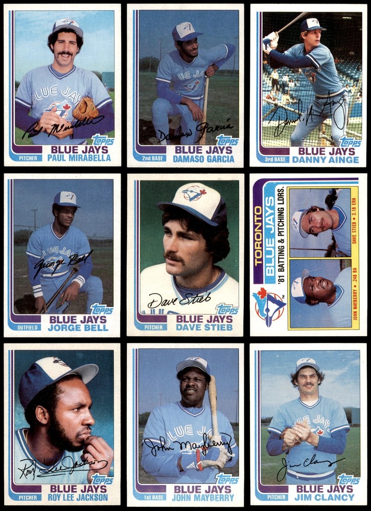 1982 Topps Blue Jays Almost Complete Team Set 7 - NM 7151208 (25 / 26 cards)