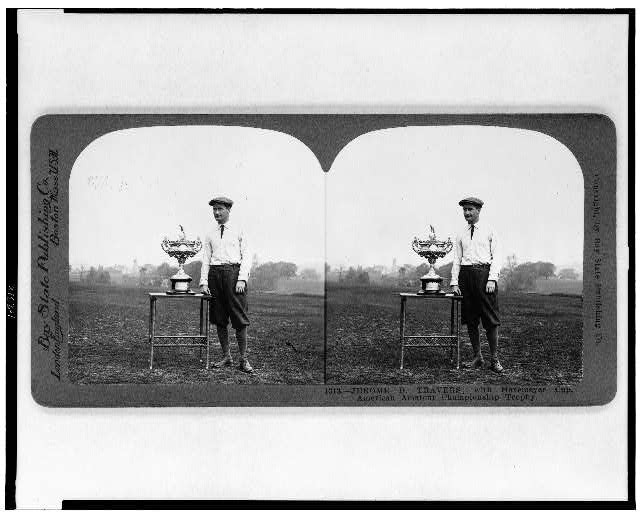 Photo of Stereograph,Jerome D. Travers,Havemeyer Cup,Golfers,c1913,Reward