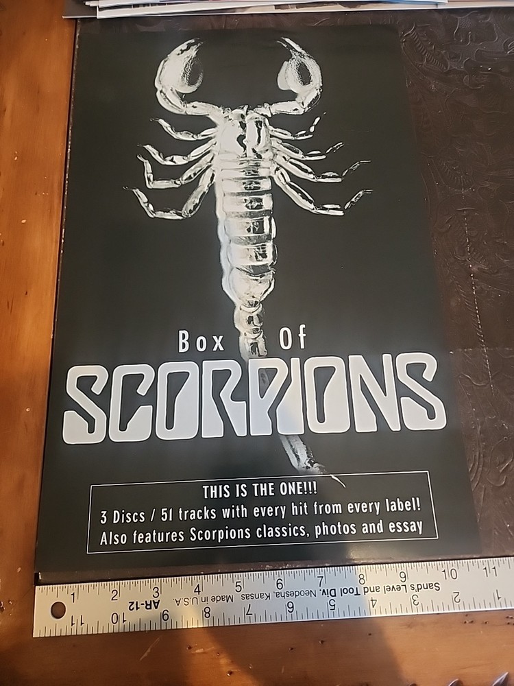 Box Of Scorpions 2 Sided CD/Album Release Promo Poster 11x17
