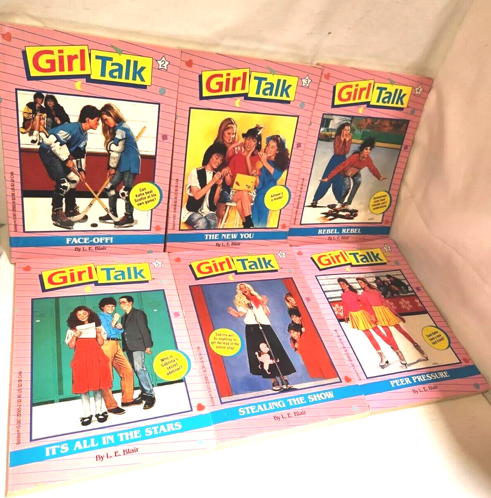 Vintage 1990s GIRL TALK series  Lot of 6 L. E. Blair Paperback Chapter Books Set